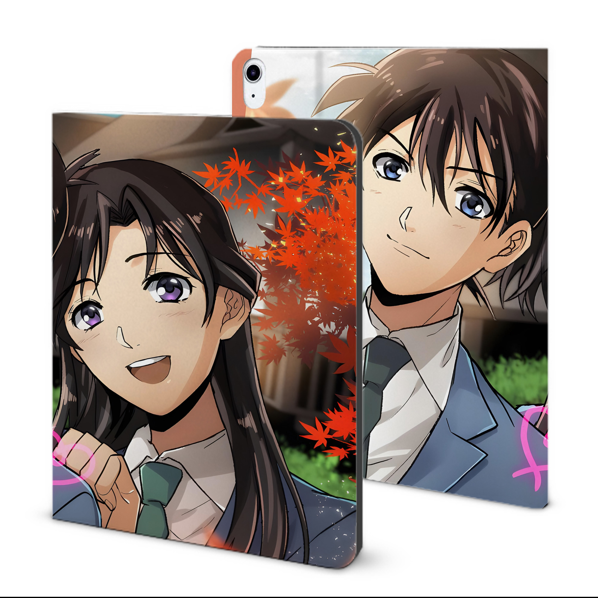（画像用） 名探偵コナン Detective Conan IPad ケース ブック型 PUレザー TPU 耐衝撃 軽量 薄型 ペン収納なし 全面保護 IPad 各モデル対応
